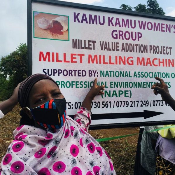 NAPE SUPPORTS WOMEN WITH A MILLET GRINDING MACHINE TO IMPROVE THEIR HOUSEHOLD INCOME