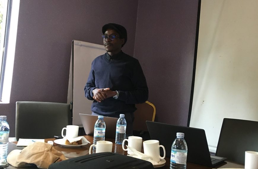 Adventino Banjwa during the discussion of his paper