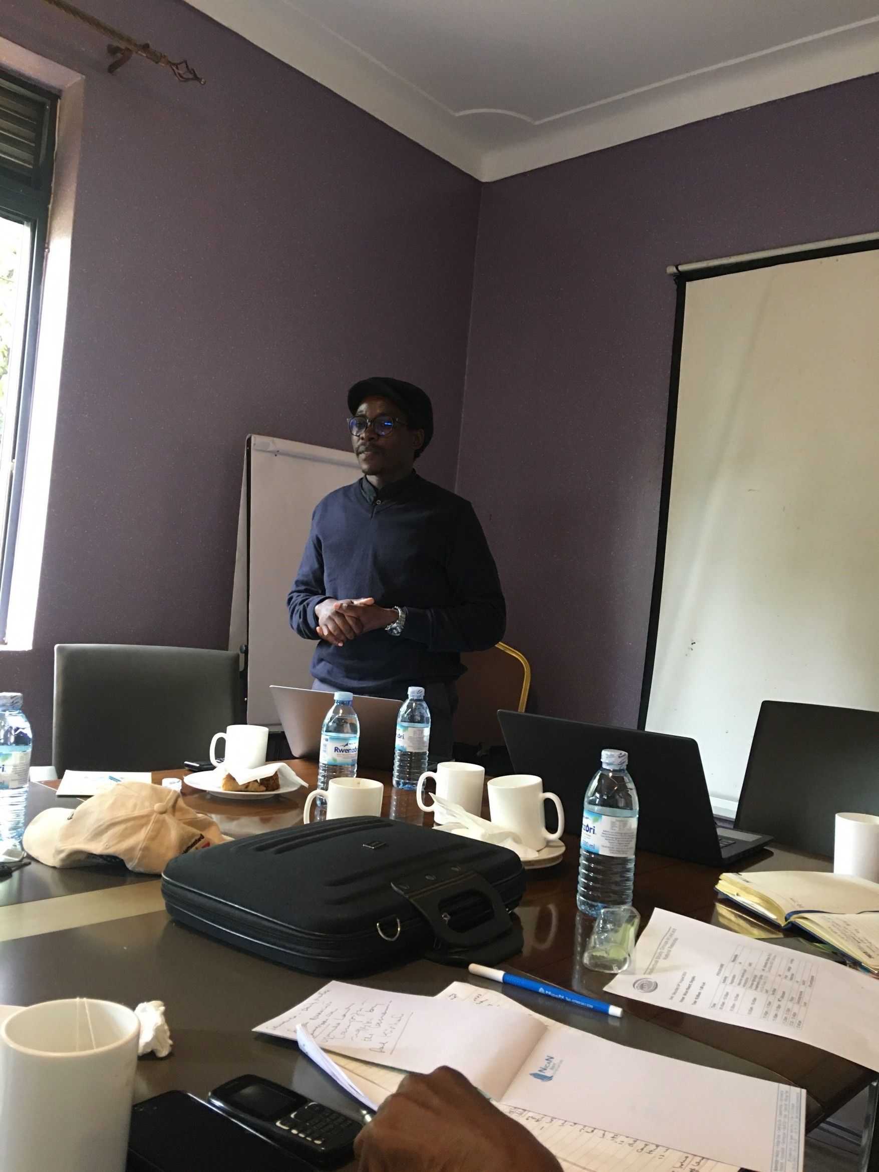 Adventino Banjwa during the discussion of his paper