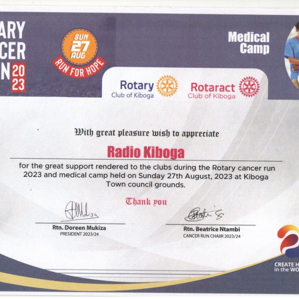 ROTARY CLUB RECOGNISES COMMUNITY GREEN RADIO’S MOBILISATION EFFORTS TOWARDS THE CANCER RUN 2023