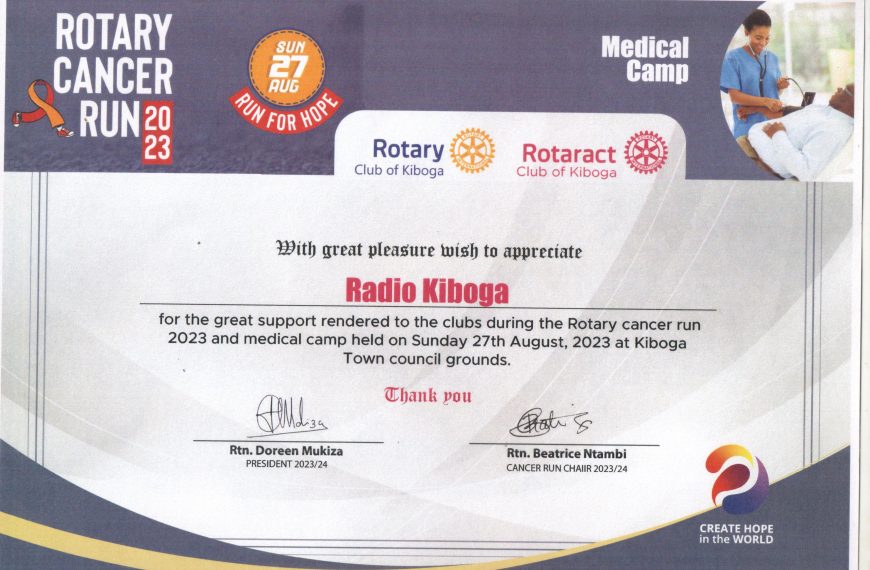 ROTARY CLUB RECOGNISES COMMUNITY GREEN RADIO’S MOBILISATION EFFORTS TOWARDS THE CANCER RUN 2023