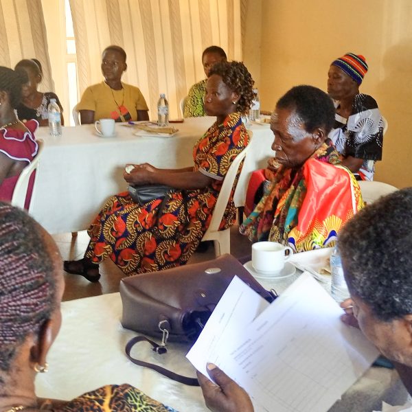 The women from the EACOP affected areas during a meeting in June in Kiboga
