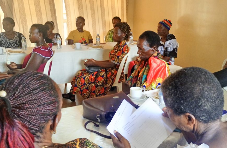 The women from the EACOP affected areas during a meeting in June in Kiboga