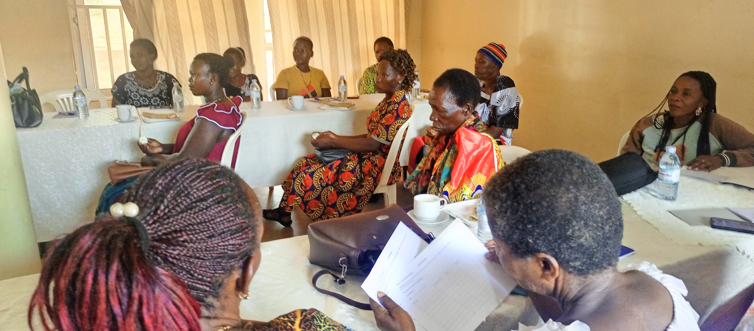 The women from the EACOP affected areas during a meeting in June in Kiboga