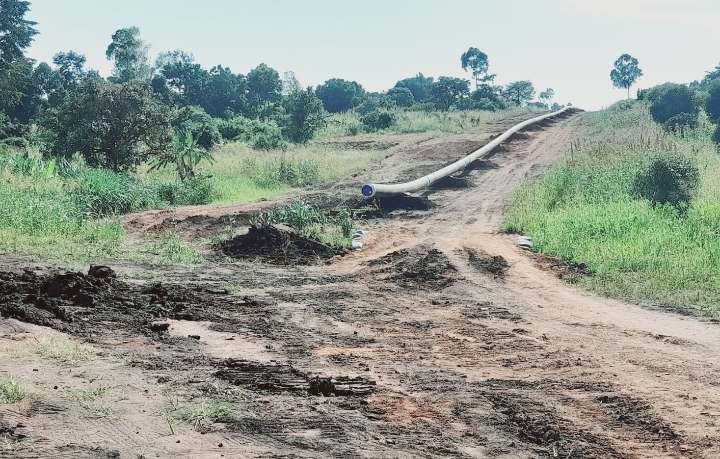 Pipeline construction work in Buseruka, Hoima District